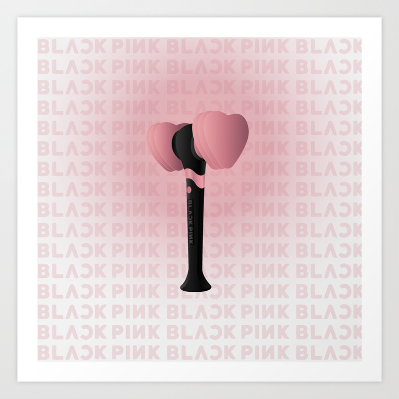 kpop blackpink lightstick bl ping bong blink fandom art print by artbyleixa society6