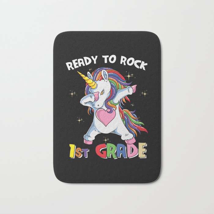 Ready To Rock 1st Grade Dabbing Unicorn Bath Mat