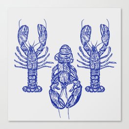 Blue Nordic Lobster Canvas Print