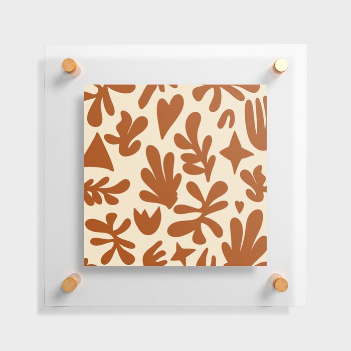 Matisse cutouts burnt orange Floating Acrylic Print