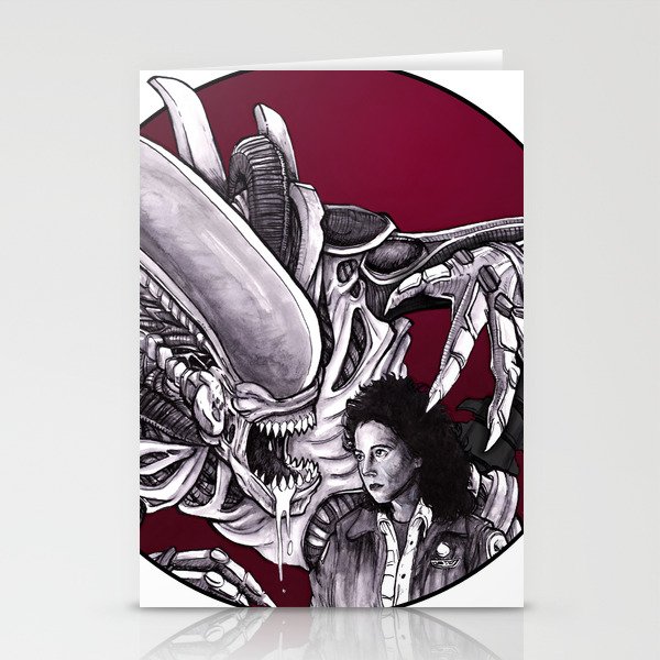 Alien Stationery Cards