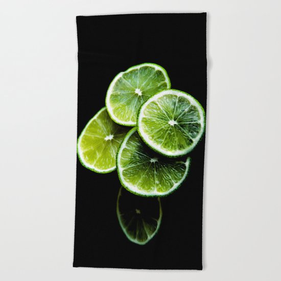 lemon lima Beach Towel