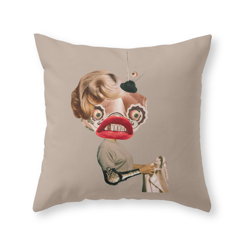 Daily Monster Throw Pillow by camibf
