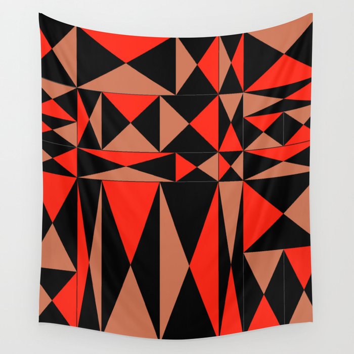 Abstraction_NEW_GEOMETRIC_TRIANGLE_MERRY_PATTERN_1130A Wall Tapestry