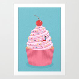 Cupcake slide Art Print