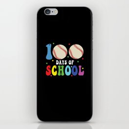 Days Of School 100th Day 100 Baseball Softball iPhone Skin