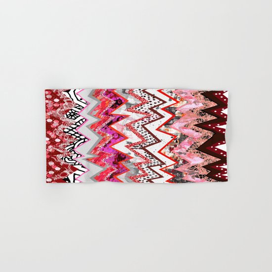 Love Heart Zigzags Hand & Bath Towel