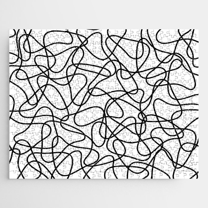 Abstract pattern - black and white. Jigsaw Puzzle