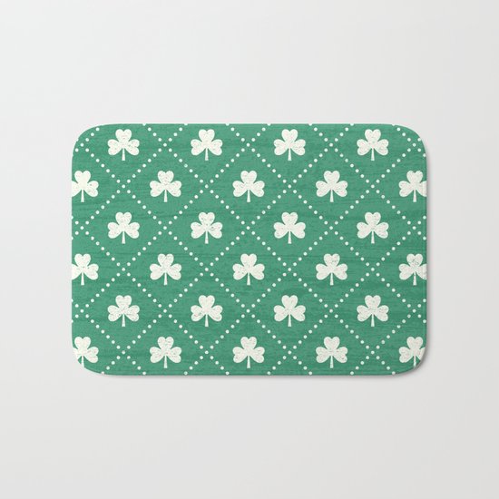 SHAMROCK ON! - emerald Bath Mat
