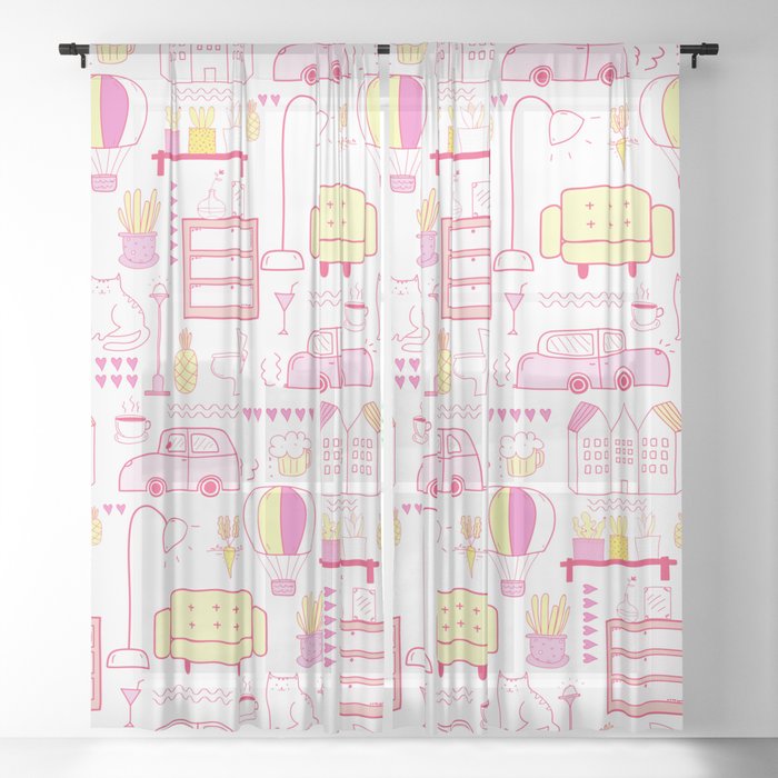 Home sweet home Sheer Curtain