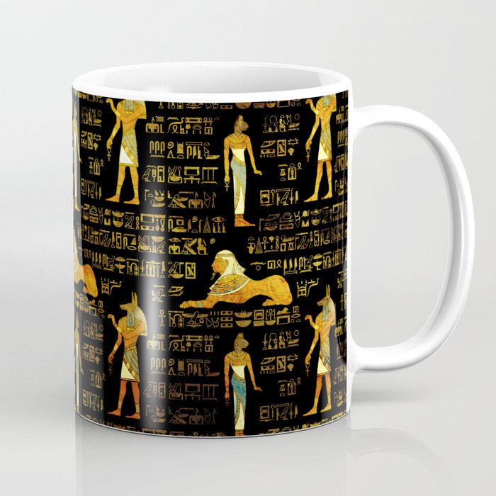 Egyptian Decorative hieroglyphics Pattern Coffee Mug