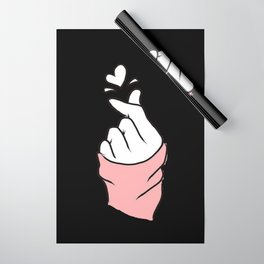 Finger Heart Twice Wrapping Paper