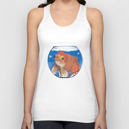Gertrude the Goldfish in a Fishbowl  Unisex Tank Top