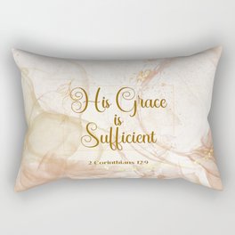 His Grace (Beige/Gold) Rectangular Pillow