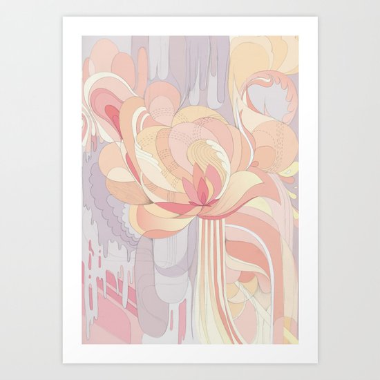 Floral Drip Art Print