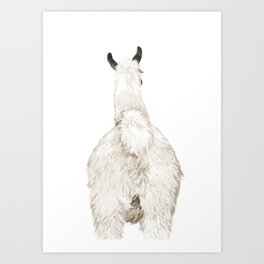 Llama Butt Art Print