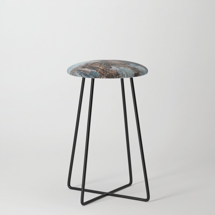 New York City distorted Counter Stool