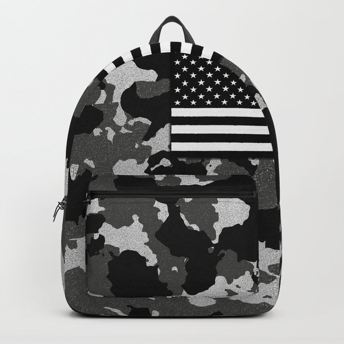 Camo Proud American Flag Backpack