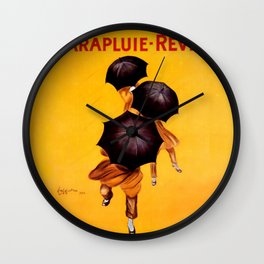 Leonetto Cappiello Revel Umbrella Advertising Poster Wall Clock
