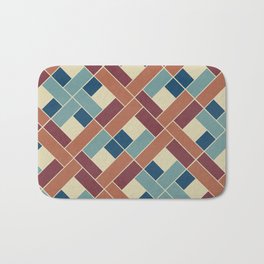 Vintage vibes #680 Bath Mat | Curated, Soft, Timless, Warm, Painting, Blue, Light, Style, Reminiscence, Simple 