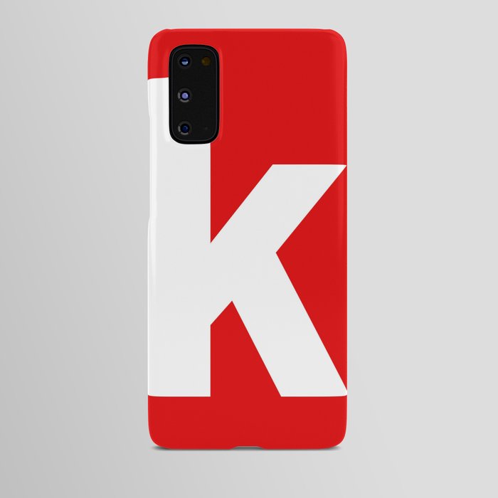 letter K (White & Red) Android Case