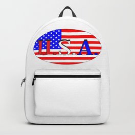 USA Isolated Rugby Ball Backpack