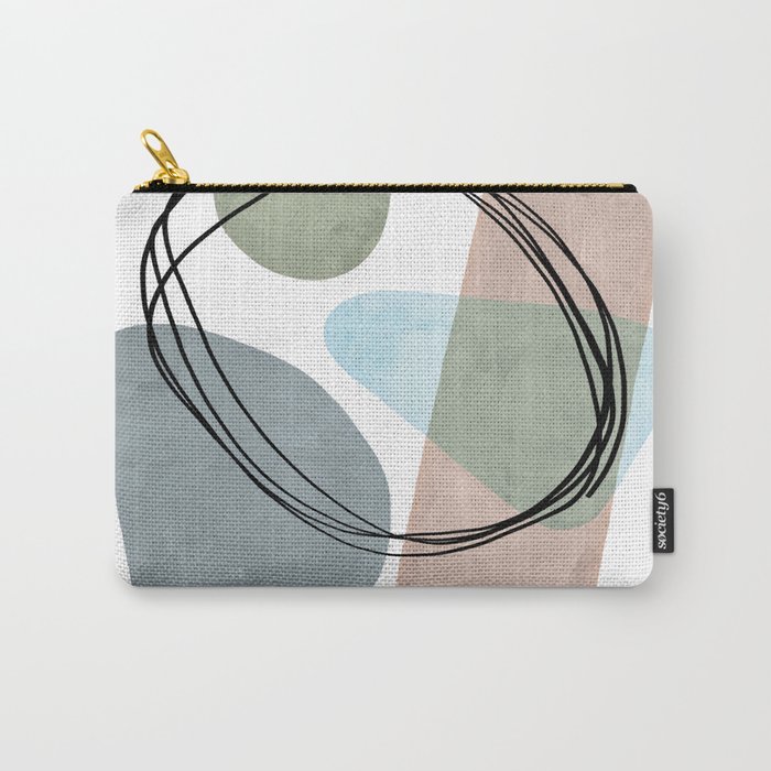 Abstract blob art with chalk texture Carry-All Pouch