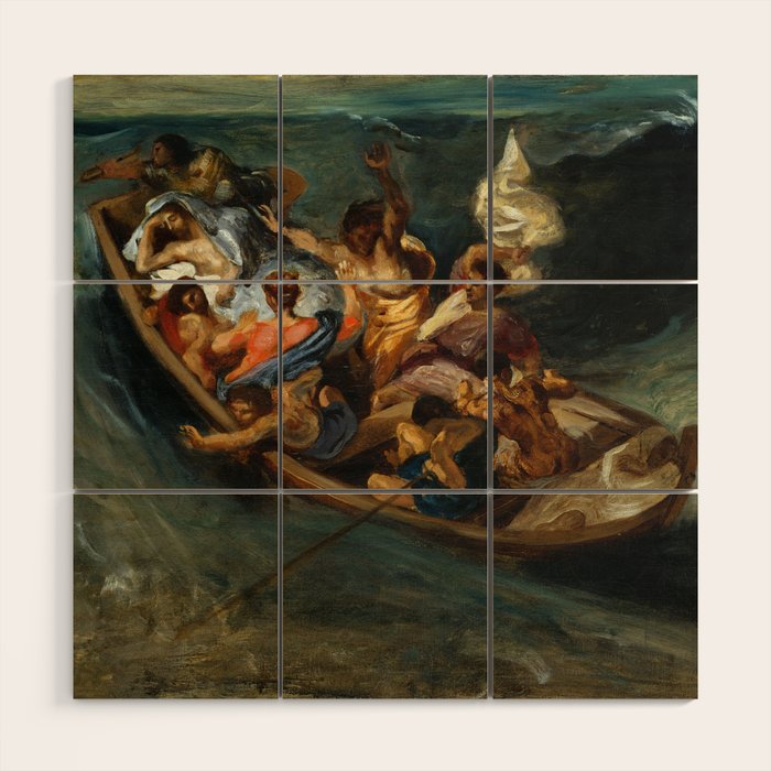 Eugene Delacroix Christ on the Sea of Galilee, 1841 Wood Wall Art by