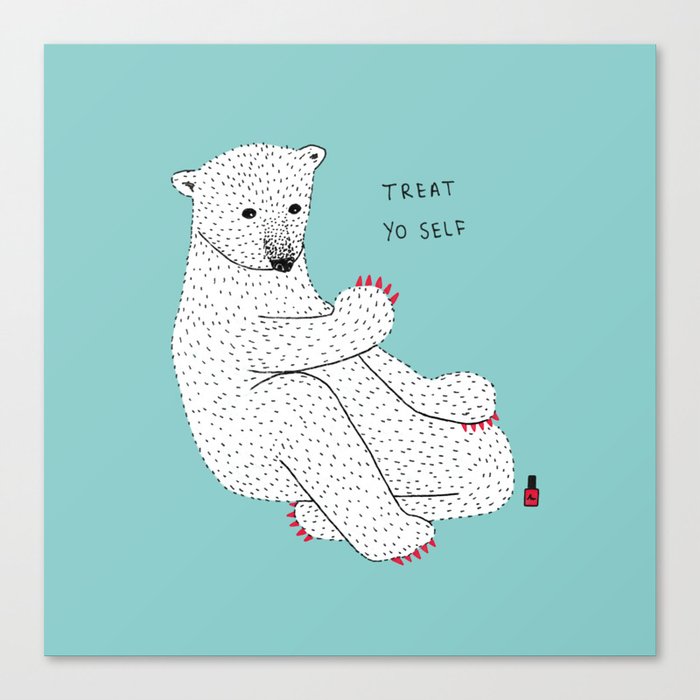 Classy Claws Polar Bear Canvas Print