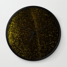 Abstract yellow glowing particles Wall Clock
