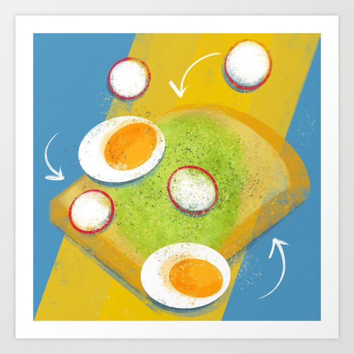 Avocado toast Art Print