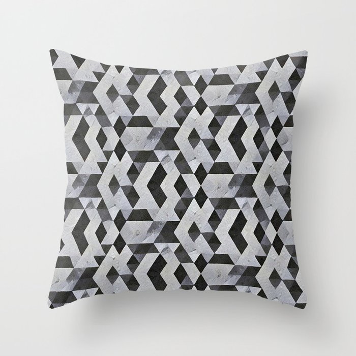 bnw shapes Throw Pillow