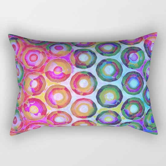 Rainbow Circle Sea Rectangular Pillow