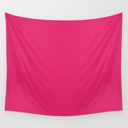 From The Crayon Box Razzmatazz - Bright Pink Solid Color / Accent Shade / Hue / All One Colour Wall Tapestry