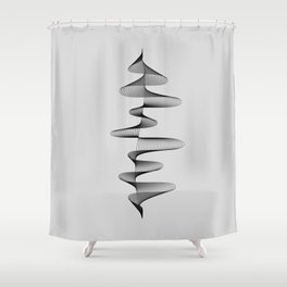 Abstract 80s Soundwave Art Music Audio black and white Musical design home wall bedroom decor Art Pr Shower Curtain