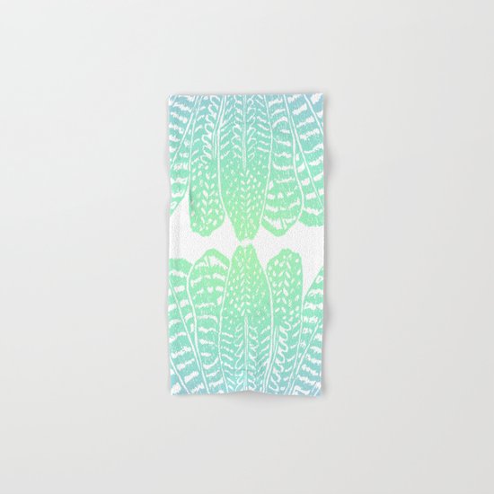 TRIBAL FEATHERS - SEAFOAM Hand & Bath Towel