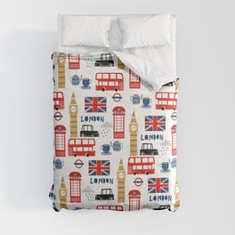 London travel pattern cute england print for nursery kids room boys or girls decor Comforter