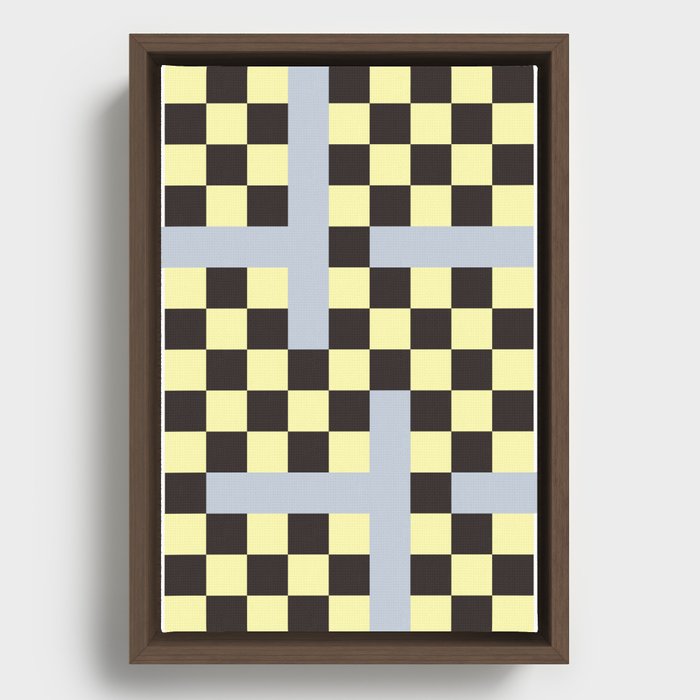 Checkered 1 Framed Canvas