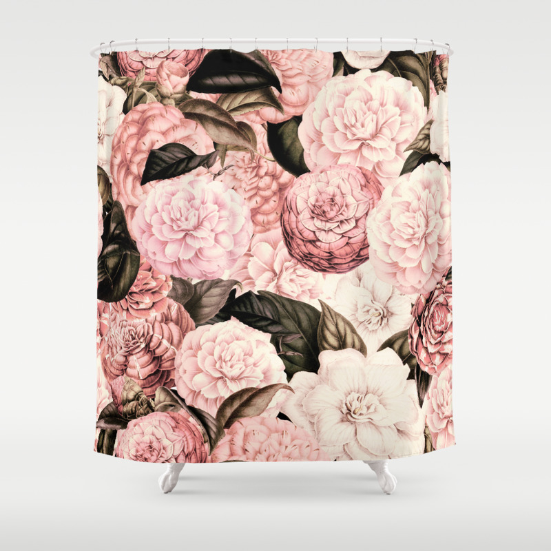 Vintage Shabby Chic Pink Fl Camellia Flowers Watercolor Vintage Shabby Chic Pink Fl