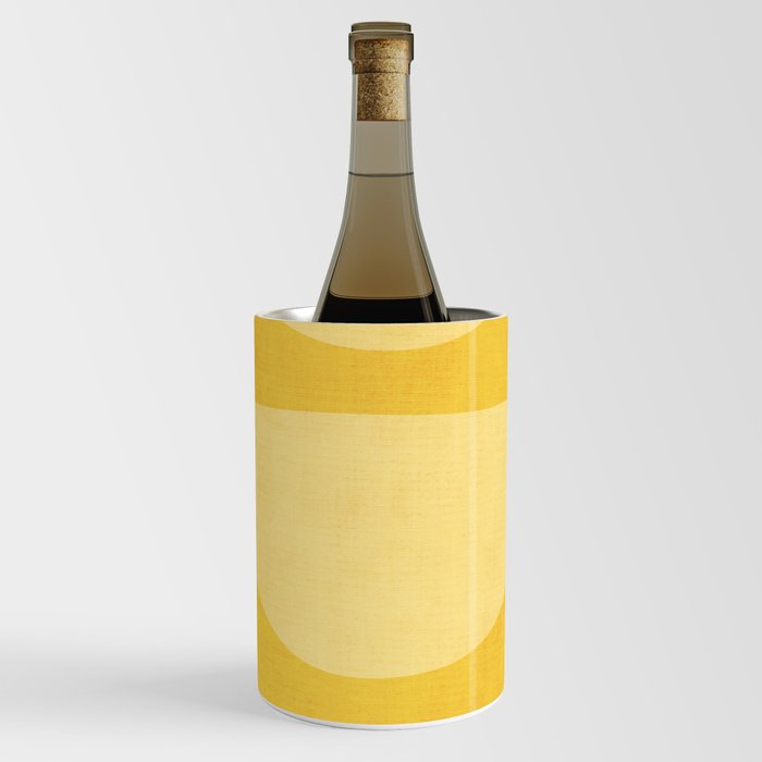 Yellow Tones Semicircles Minimalist Artwork Wine Chiller