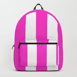 Razzle dazzle rose - solid color - white vertical lines pattern Backpack | Abstract, Whitelines, Color, White, Lines, Painting, Whitestripes, Stripes, Makeitcolorful, Solidcolor 
