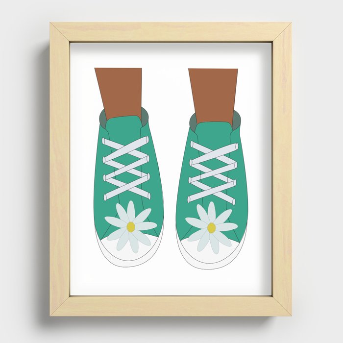 Flowers On The Shoes Recessed Framed Print