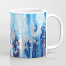 Blue waterfall encaustic painting Coffee Mug