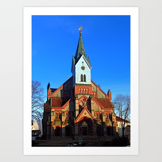 The village church of Aigen | architectural photography Art Print