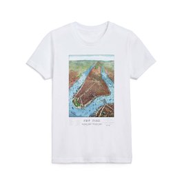 Pictorial Illustrated Map of New York-Root & Tinker-1879 Kids T Shirt