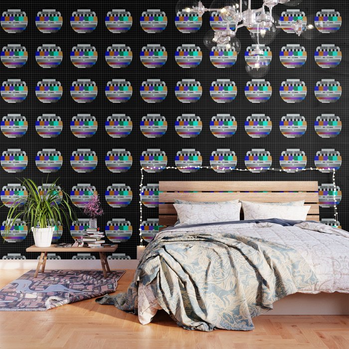 Glitched VHS screen seamless pattern Wallpaper