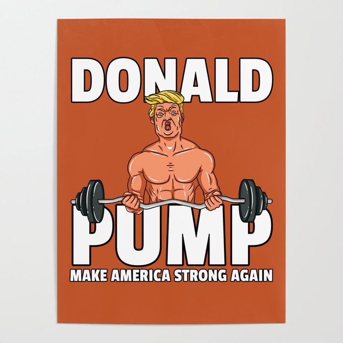 Donald Trump Sports Fitness Athlete Gym Poster