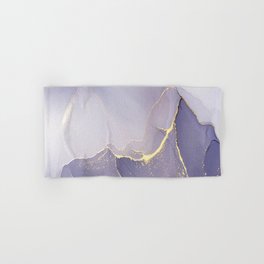 Abstract Purple & Gold Art Print By LandSartprints Hand & Bath Towel