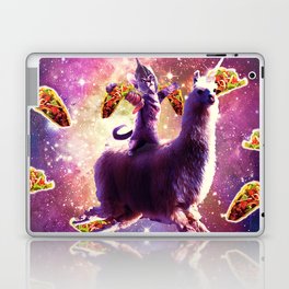 Warrior Space Cat On Llama Unicorn - Taco Laptop Skin