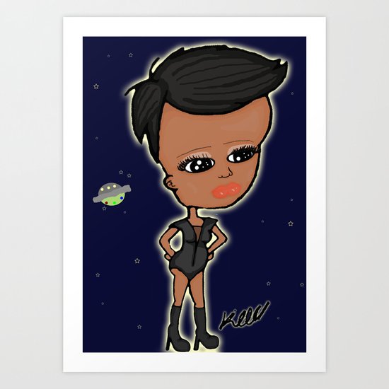 The weather controlling celebrity from outer space Art Print